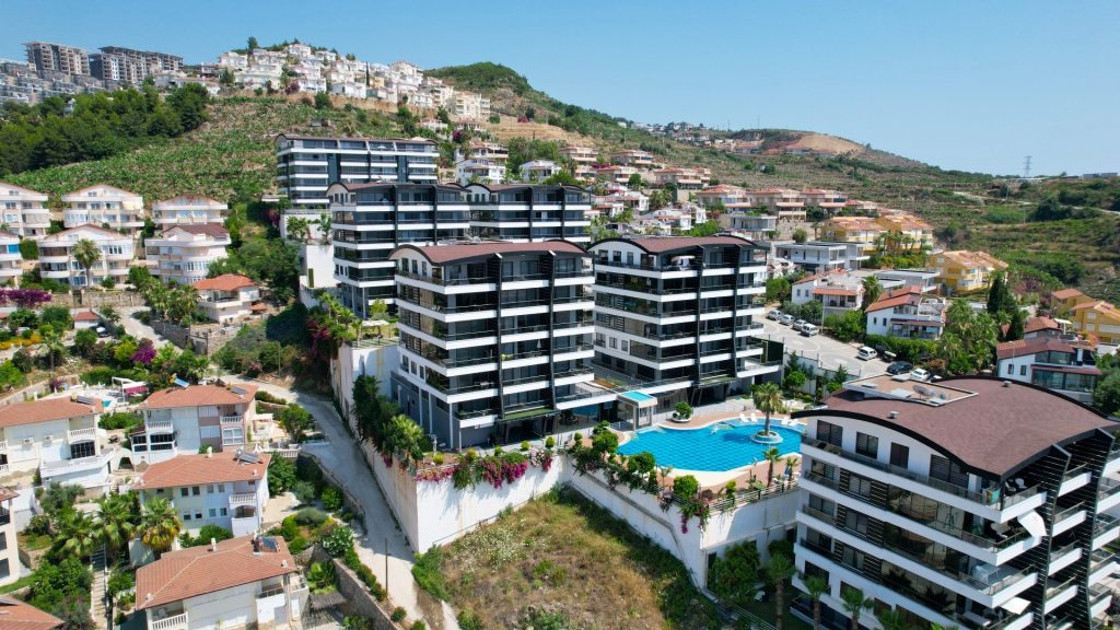 Luxury 1+1 Apartment with Sea View for Sale in Alanya Kargıcak